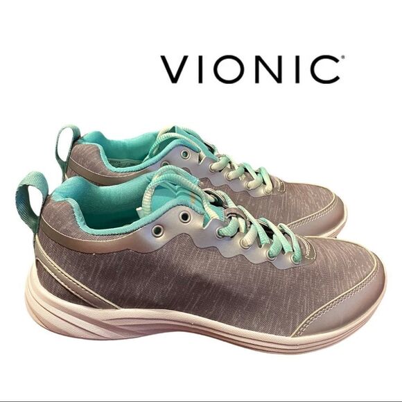 NEW Vionic Agile FYN Light Grey Women's Tennis Shoes Sneakers 5 - Picture 2 of 5